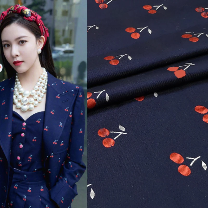 

European Yarn-dyed Jacquard Fabric Spring Autumn Winter for Dress Pants Windbreaker Suit Clothing Material Sewing by the Meter