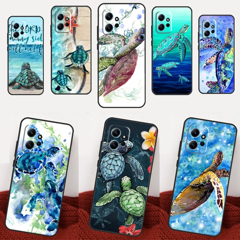 Морская черепаха Бирюзовая Oceanlife для Redmi Note 12 12S 11 11S чехол для Redmi Note 10 8 9 Pro 9S 10S 9A 9C 10A 10C 12C чехол