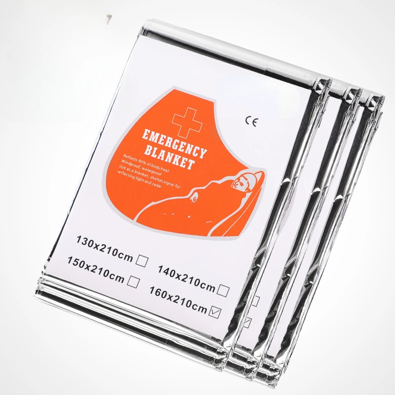 

Экстренное искусственное спасательное тепловое одеяло из фольги для оказания первой помощи, непродуваемое, многофункциональное, для походов
