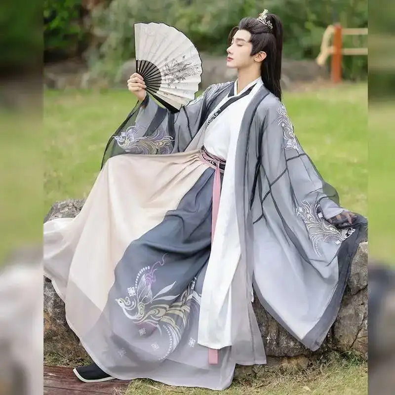 Большие мужские коричневые и синие градиентные комплекты из 3 предметов мужской