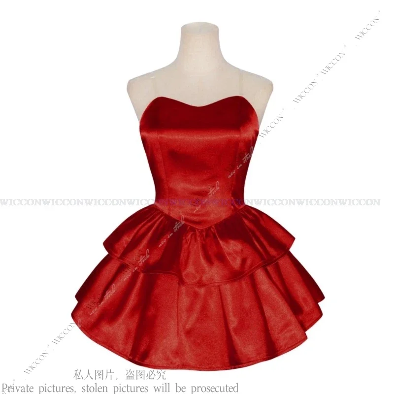 Идеальный синий бритвенный парик Mima Kirigoe idol женское красное платье юбка розовая