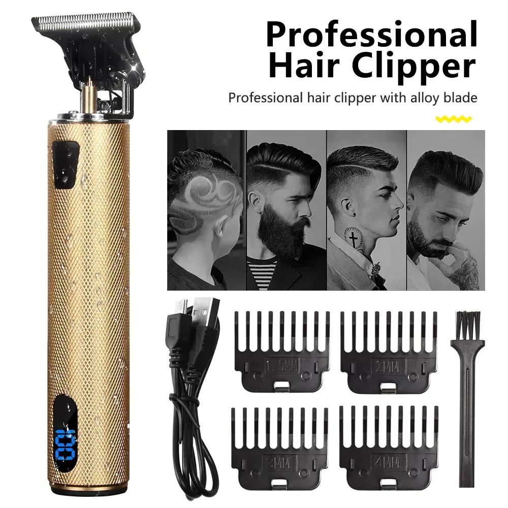 New in Hair Clipper Rechargeable Shaver Beard Trimmer Professional Men Hair Cutting Machine Beard Barber USB Cordless sonic home enlarge