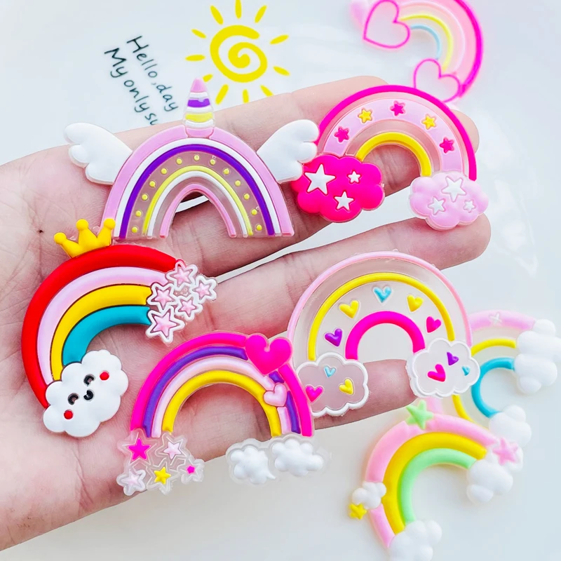 10 шт. новые милые радужные серии кавайные мягкие резиновые Скрапбукинг DIY
