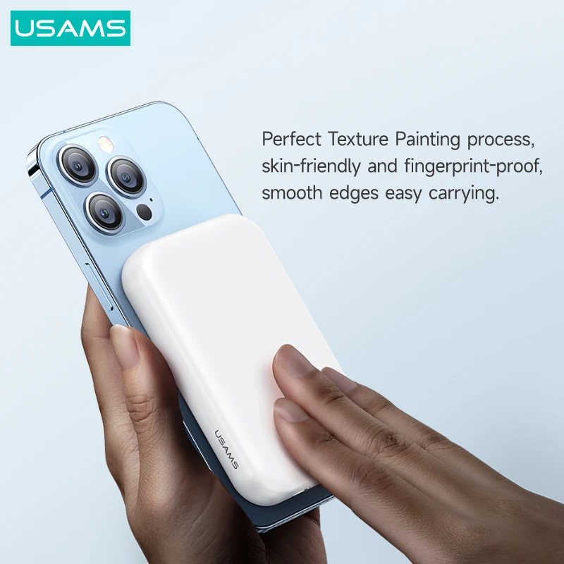 usams pd 20w fast magnetic power bank wireless output 15w mini powerbank external battery for iphone 13 12 11 mini pro max phone free global shipping