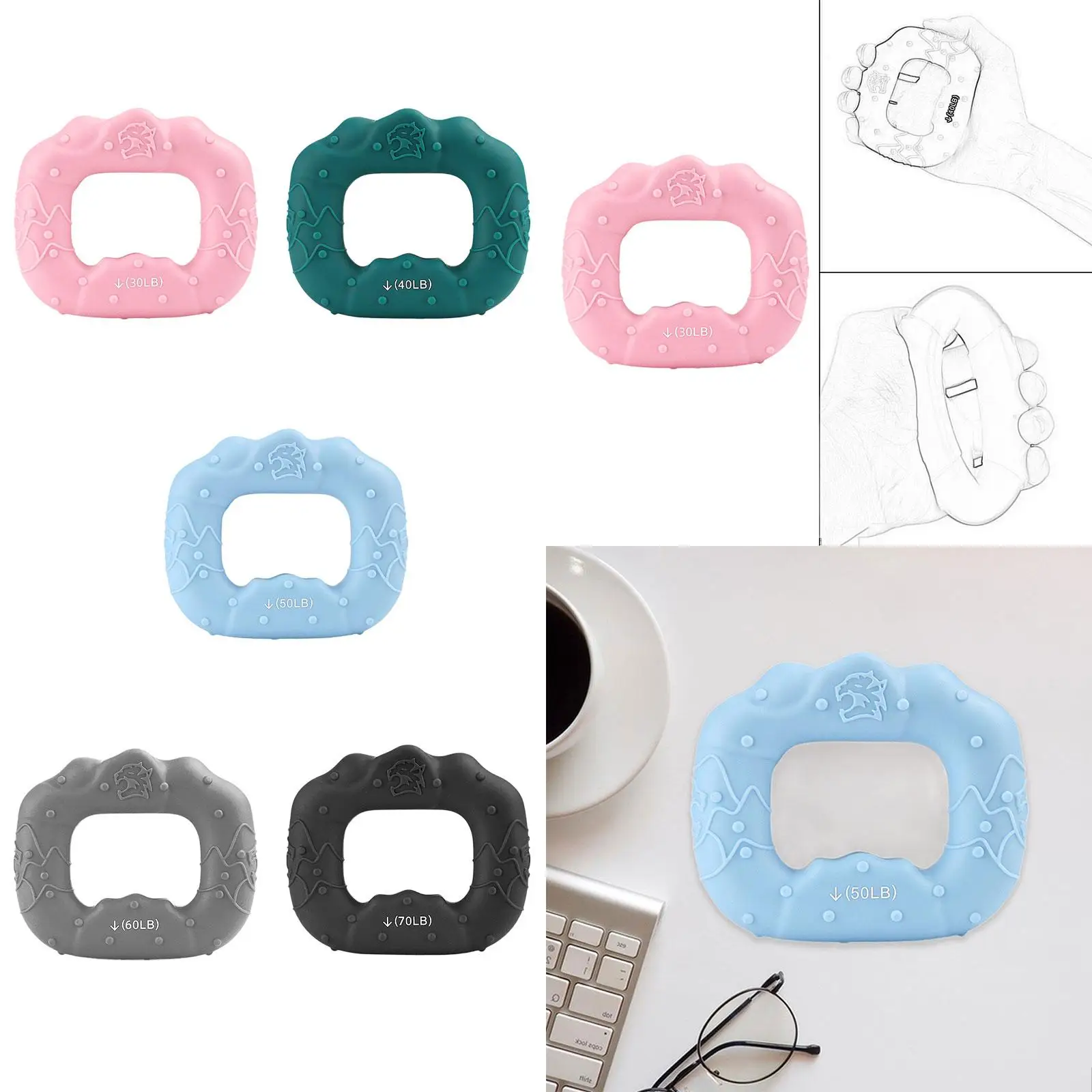 Тренажер для укрепления ручного захвата Силовой тренажер Гибкое устройство