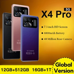 Global Version X4 Pro 5G Smartphone 7.3 Inch 6800mAh Battery Cellphone 16+1T Mobile Phones Unlocked  in Pakistan
