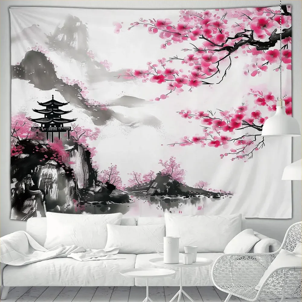 Вишневый коврик в стиле ретро