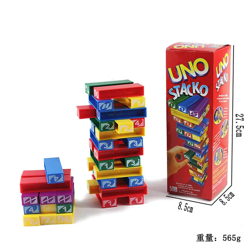 

UNO Stacko Die Die Le Card Games Family Entertainment Poker Party Game Early Education Puzzle Toys Playing Cards Birthday Gift