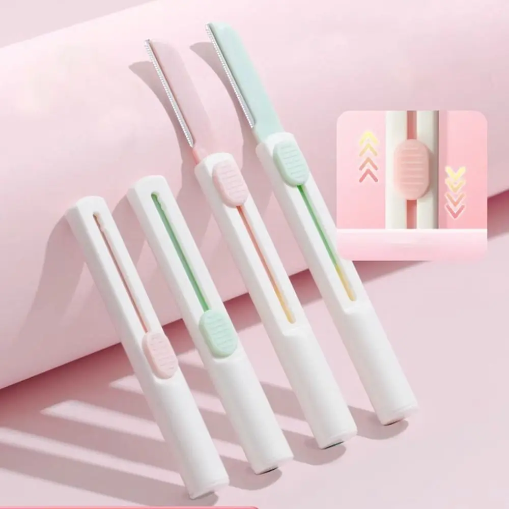 Выдвижная Бритва для бровей из нержавеющей стали триммер Женская бритва лезвия