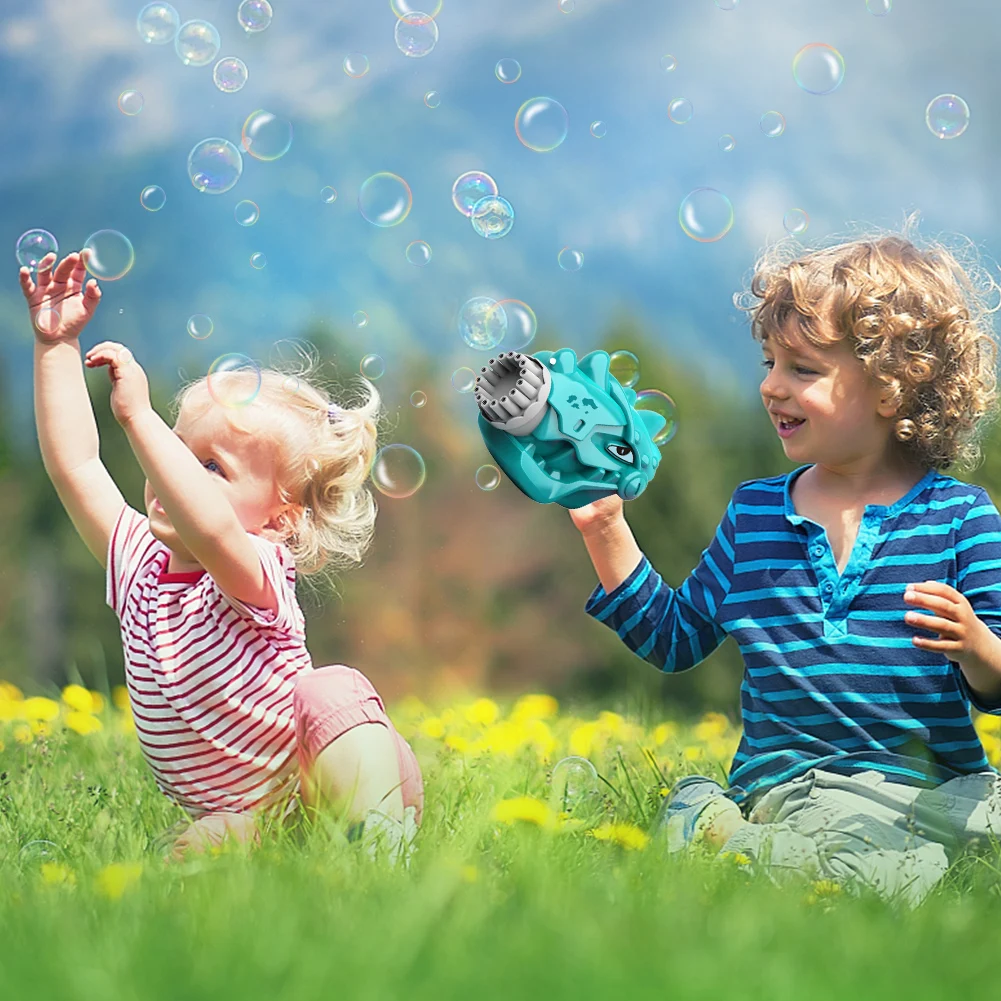 

Leak-Proof Gatling Bubble Guns Toy Bubble Machine with Safe Fan Design for Children Kids Holiday Birthday Gift