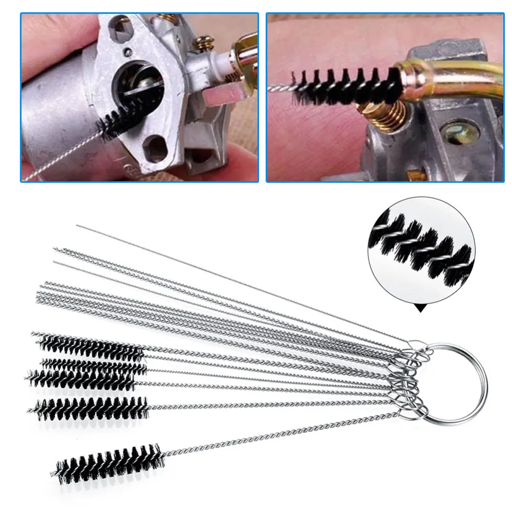 

Cleaner Set Carburetor Carbon Dirt Jet Remove Cleaning Needles Brushes Tools Cleaning Tools for Automobile and Motorcycle Tubing