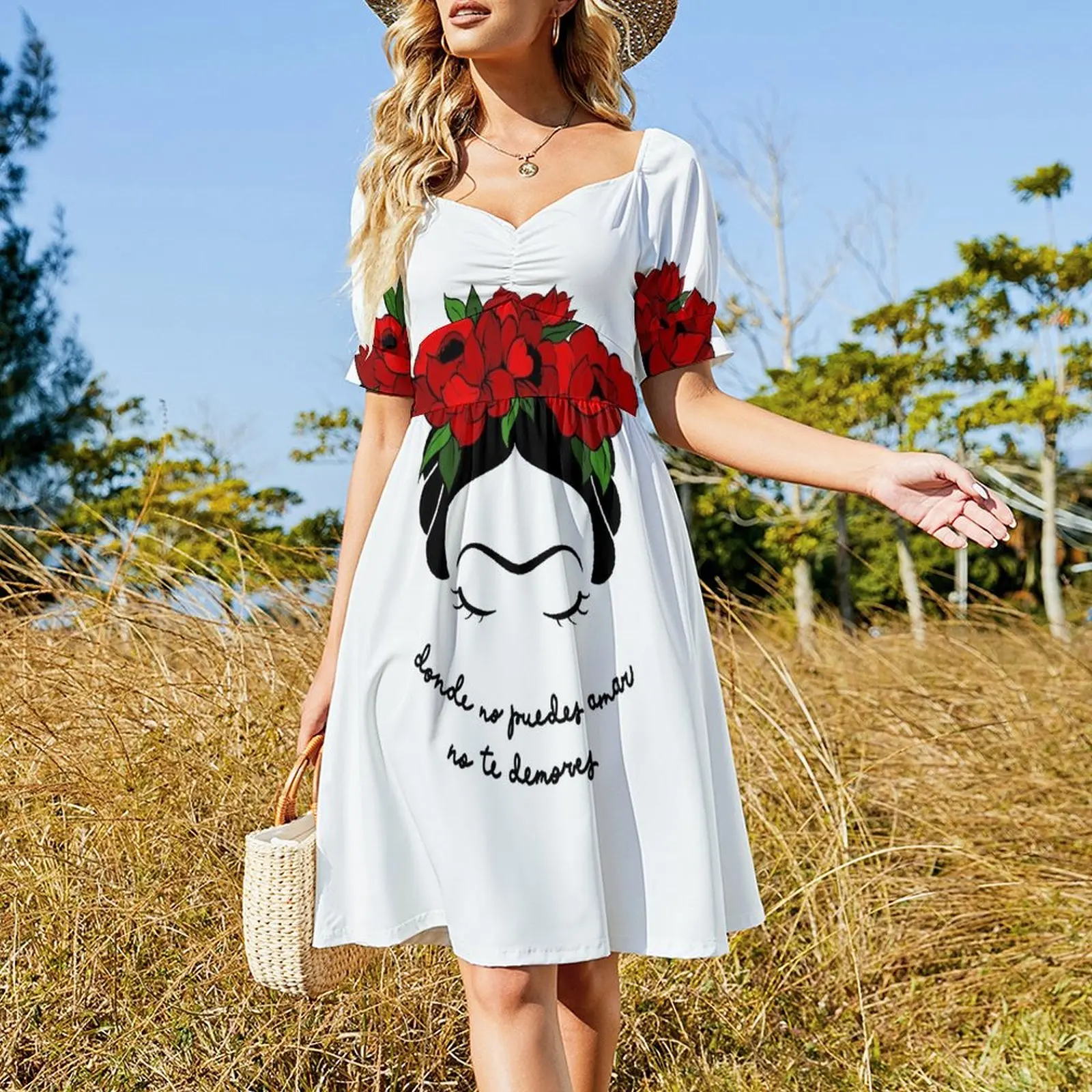 DONDE NO PUEDE AMAR TE DEMORES Платье с короткими рукавами Женское платье на день рождения