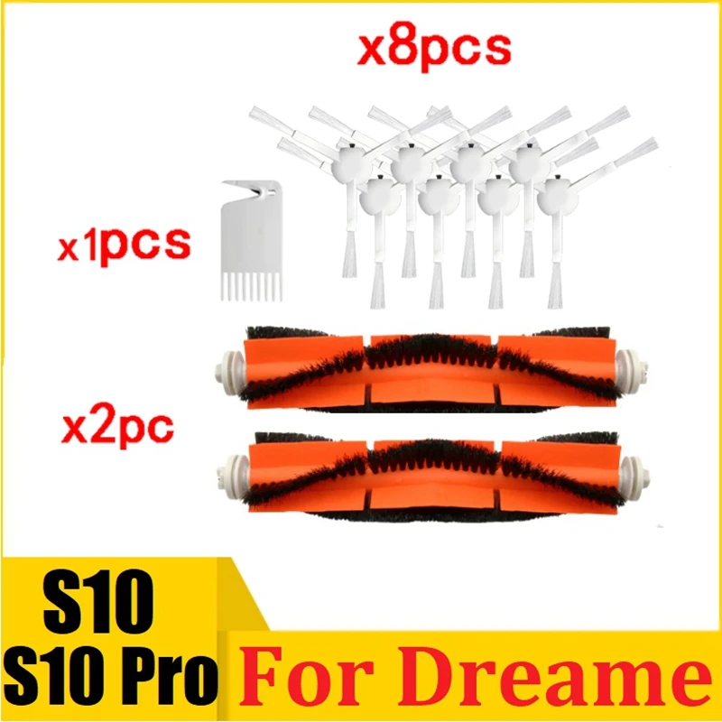 

11Pcs Main Side Brush For Dreame S10/S10 Pro Robot Vacuum Vacuum Cleaner Replacement Spare Parts Floor Cleaning
