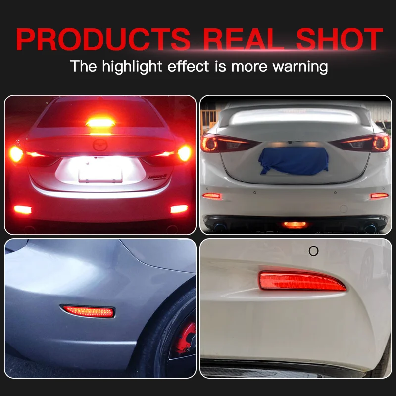 2 шт. красные/черные линзы для Mazda 3 5 6 2014-2018