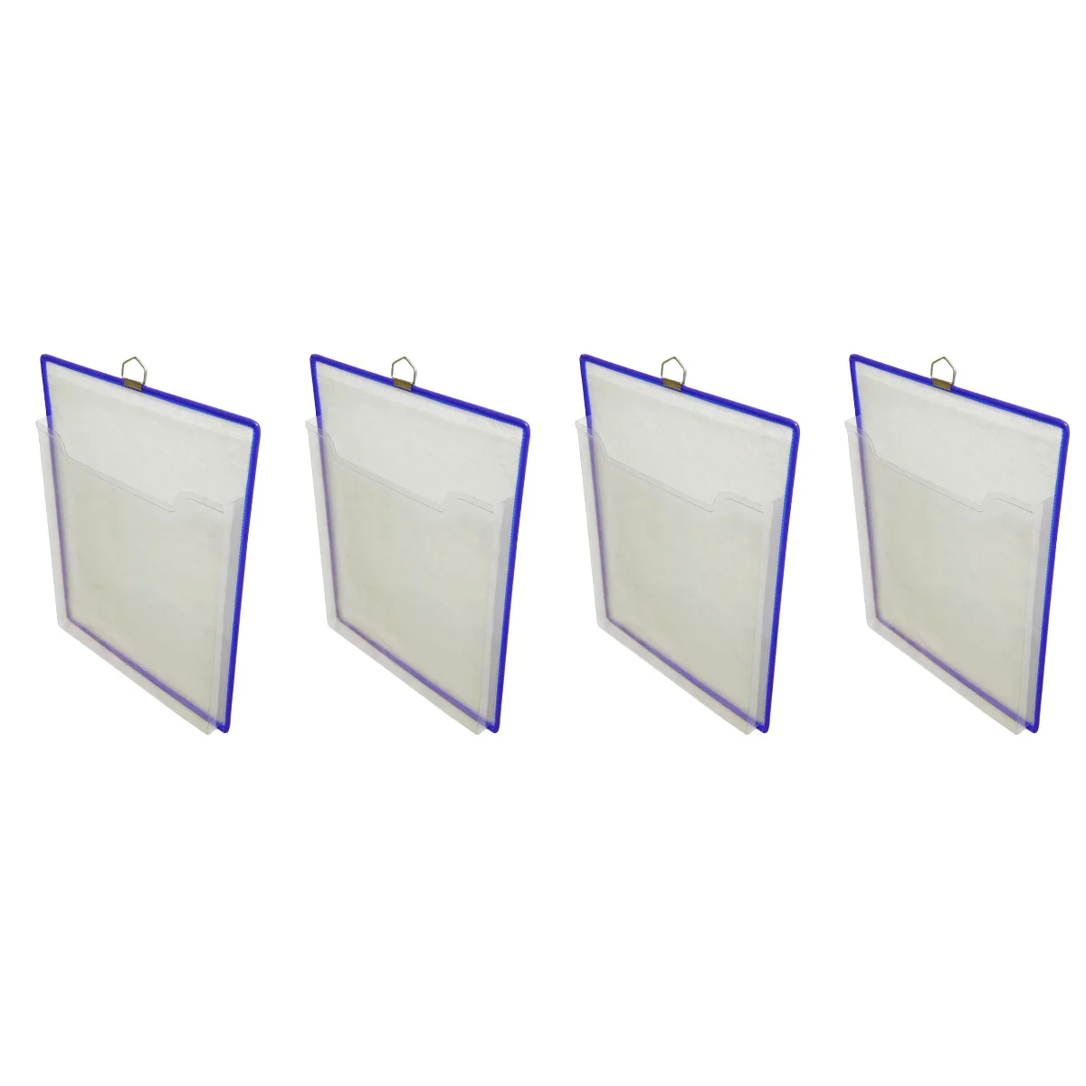 

4 Pack Folders Plastic Accordion Document Storage Bag File Transparent File Bag Hanging Magazine Office