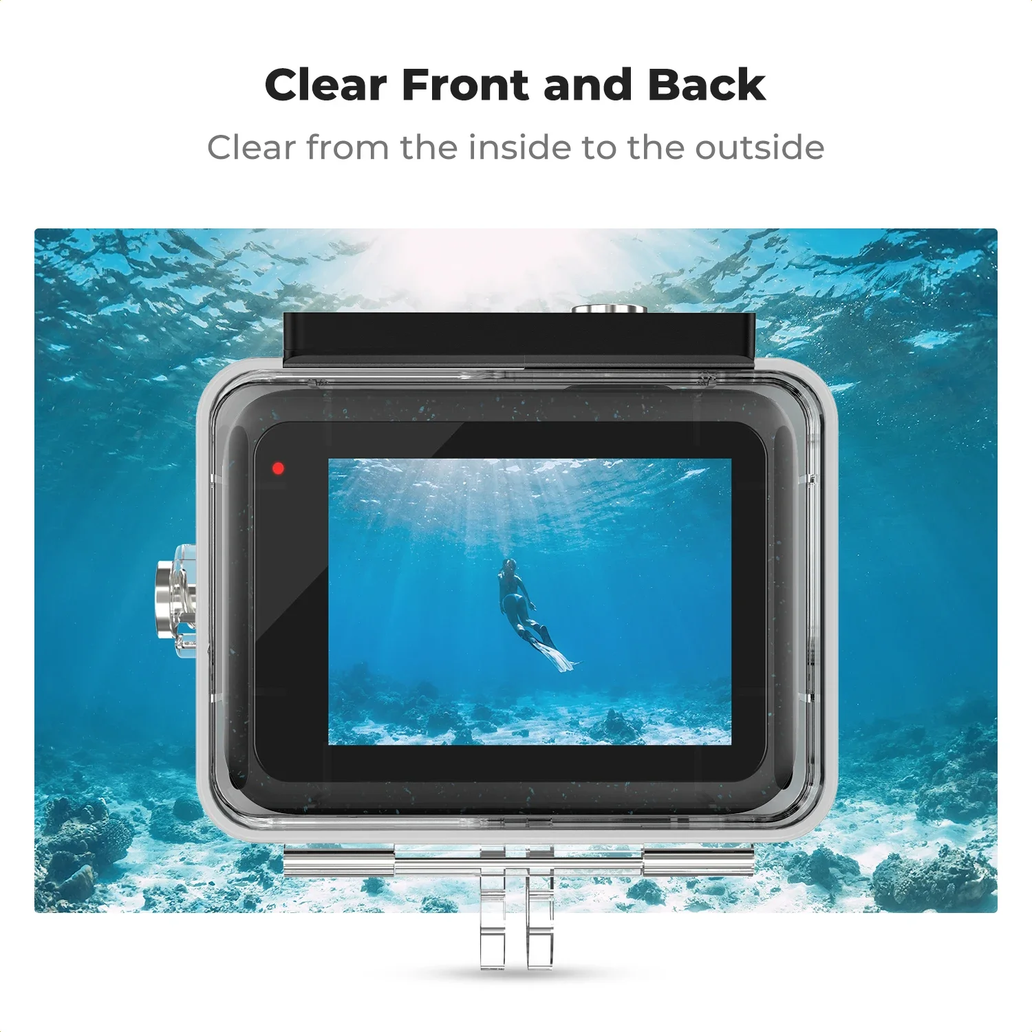 Фото K&F CONCEPT Водонепроницаемый бокс 60 м 196 футов для всех серий GoPro HERO черный защитный корпус для подводного плавания чехол для экшн-камеры №4