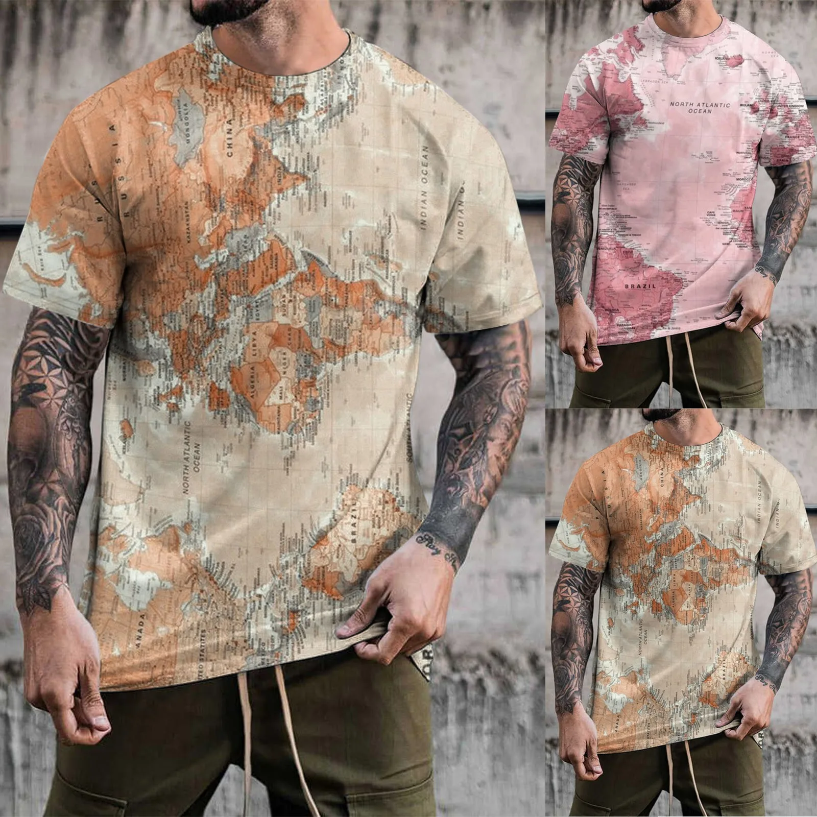 

Parts Map Print Ethnic Graphic T Shirts Tee Men T-shirt Clothing Camisetas Tops Ropa Hombre Summer Streetwear Camisa Masculina