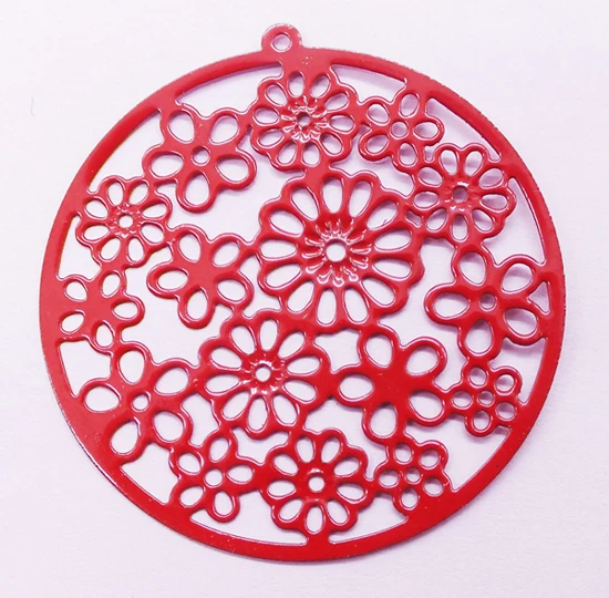 200 шт. 42 мм круглые антикварные бронзовые подставки для подвесок подносы Blan