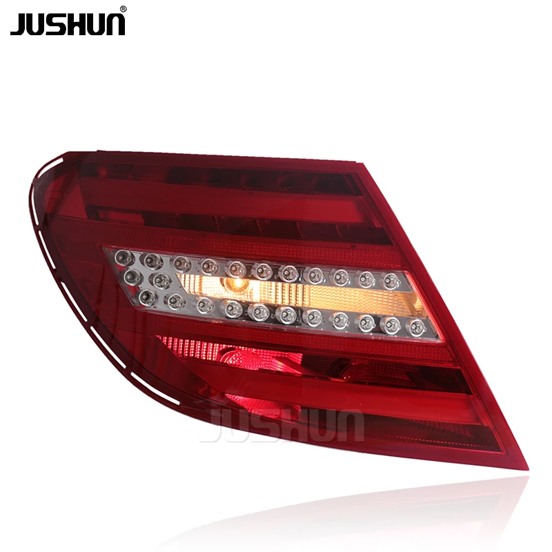 Фото Светодиодные задние фонари JUSHUN для Mercedes-Benz C-класса W204 (2011-2014), обновленные задние фонари, автомобильные аксессуары №4