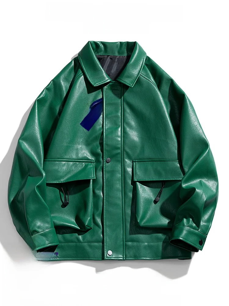 Мужская кожаная куртка Wassup Two весенне-осенняя модная брендовая бейсбольная форма