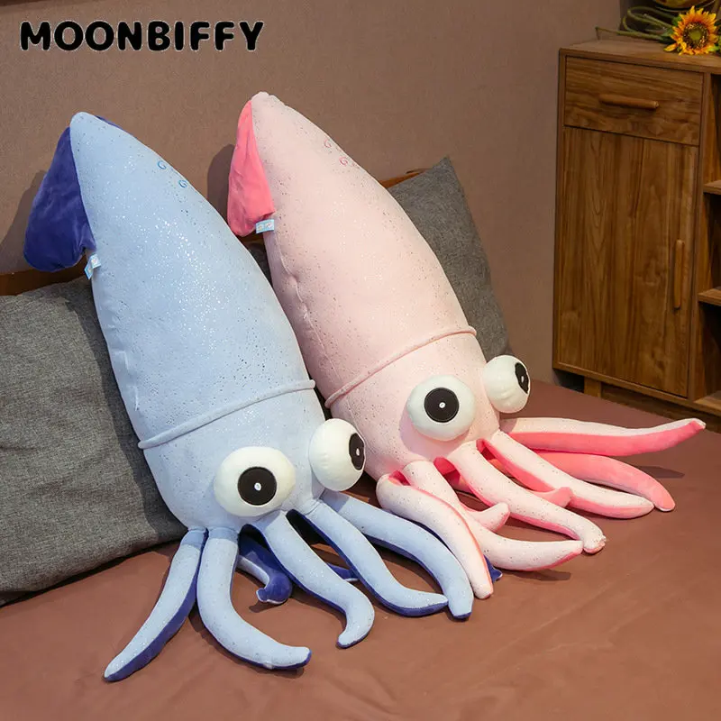 

70-110CM Large Lifelike Cute Squid Plush Toy Stuffed Sea Animal Cuttlefish Pillow Simulation Octopus Doll Toy for Kids Children