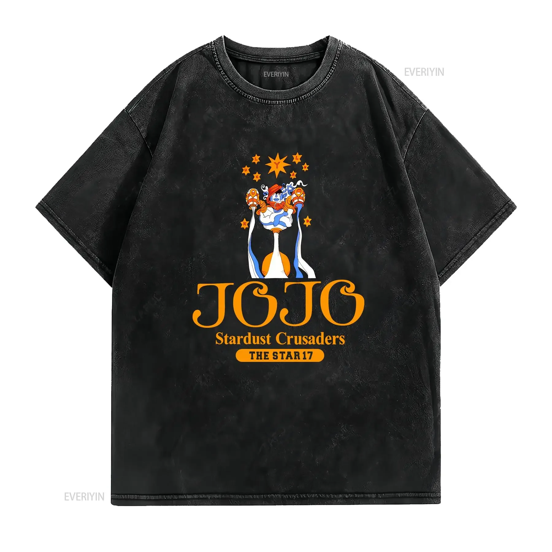 Фото Футболка Jojo Tarot Card Star Platinum L Kujo Jotaro, винтажная, мягкая, стильная, дизайнерская одежда, модная винтажная одежда №2