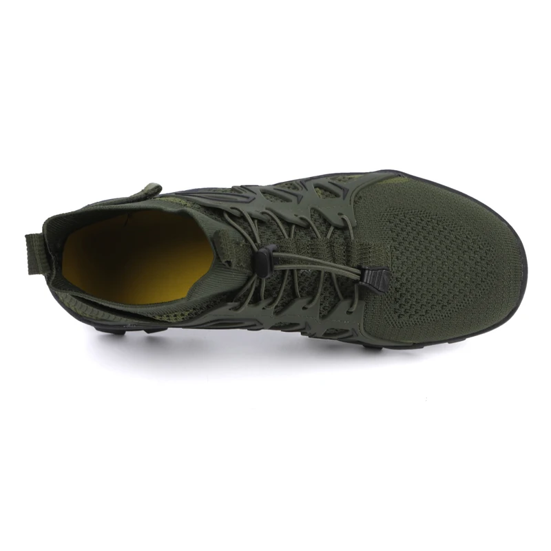 JIEMIAO New Men Hiking Shoes Mesh Breathable Outdoor Tactical Combat Army Boots Anti-Slip Mens Climbing Trekking Hunting Sneaker