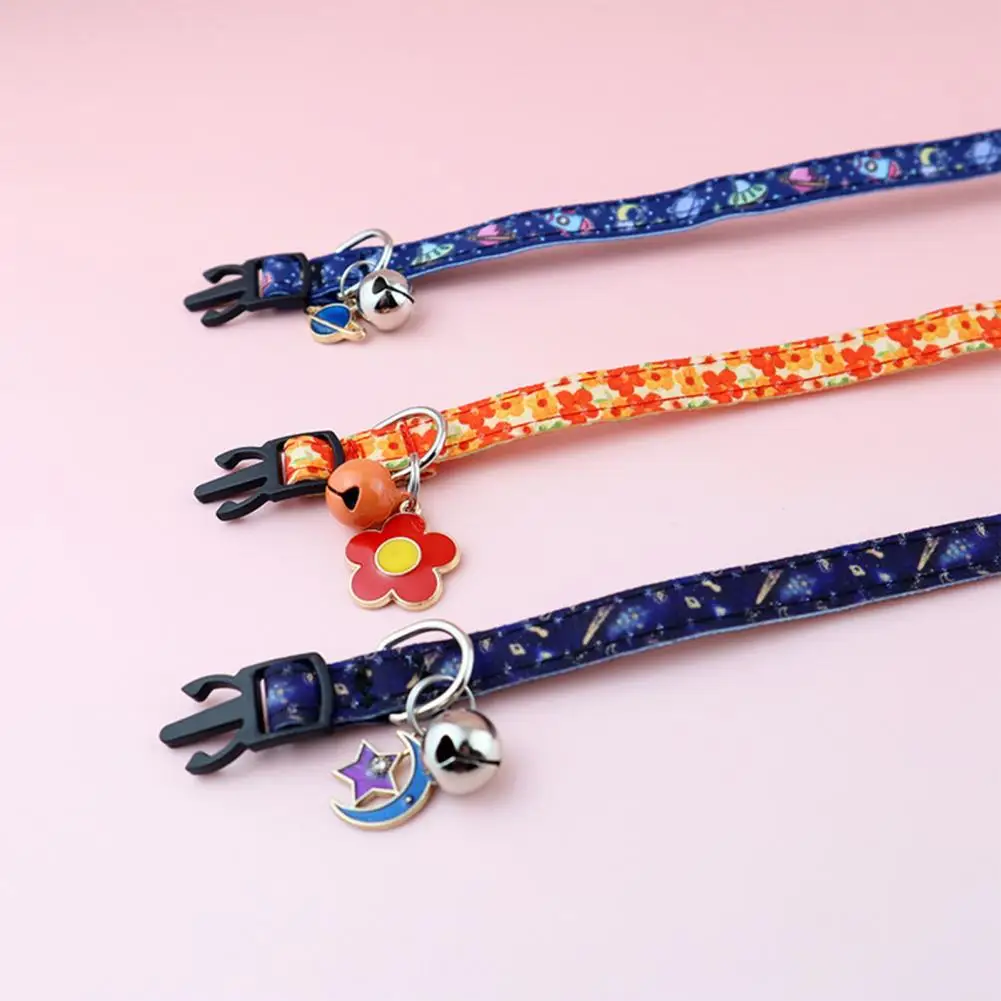 

Good Pet Collar Easy-wearing Multiple Styles Cat Collar Printing Pet Neck Strap Photo Prop Pet Neck Circle Cat Collar