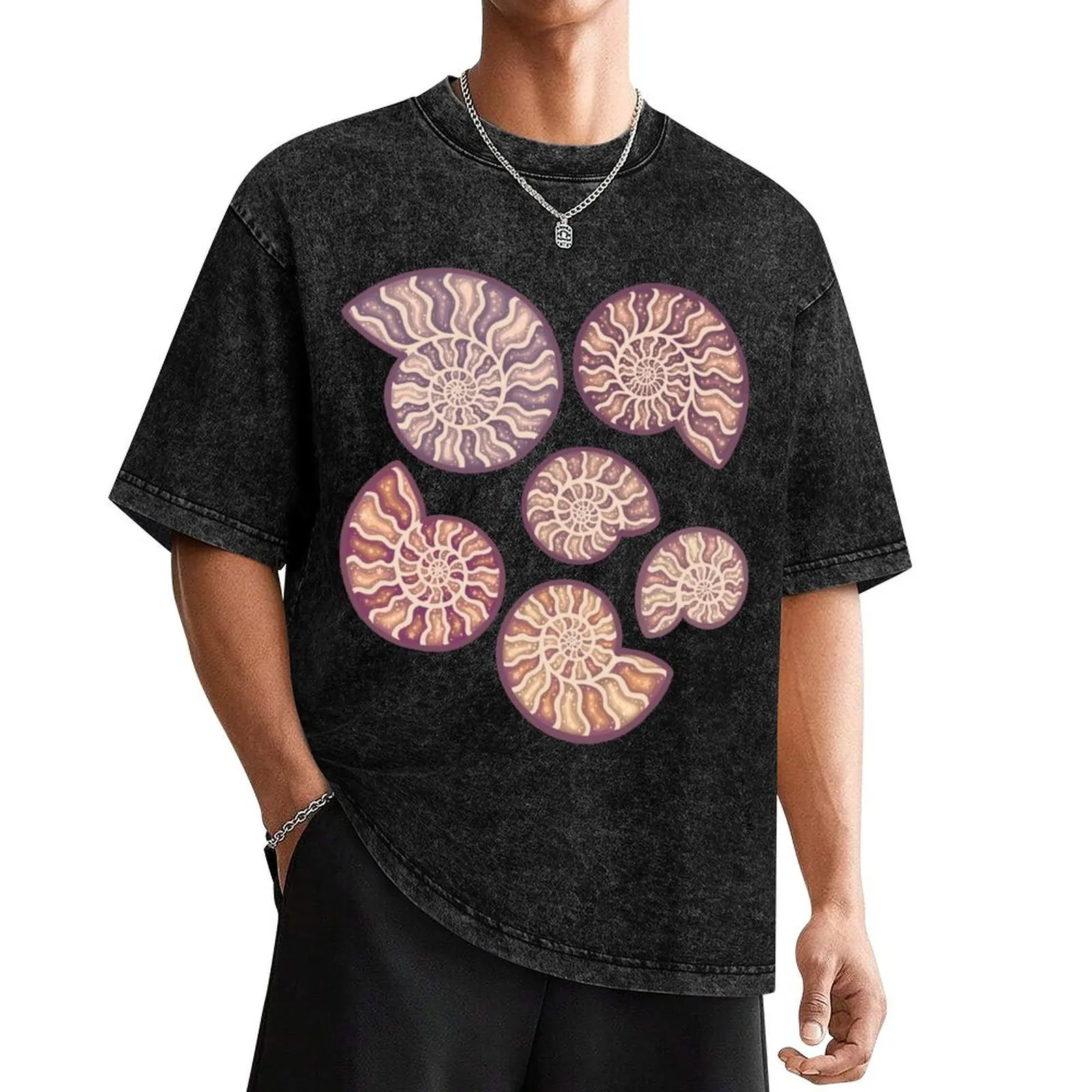 Мужская футболка Fossil Ammonites 100% хлопок