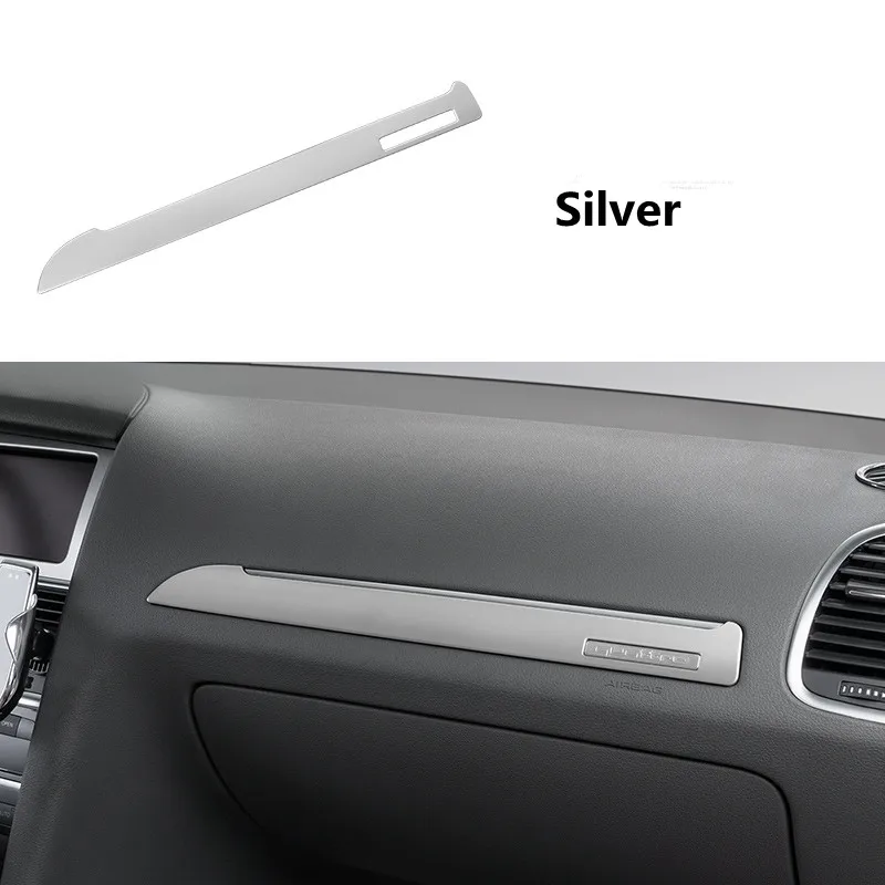 

Наклейка для салона автомобиля из нержавеющей стали, правая сторона, наклейка, крышка, литье, отделка для AUDI Q7 2010 2011 2012 2013 2014 2015