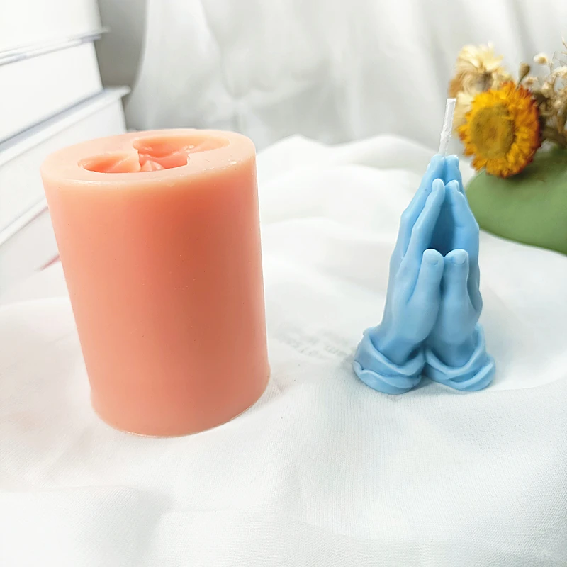 

Praying Hands Candle Mold Silicone Resin Epoxy Mould Handmade Gift Home Decor