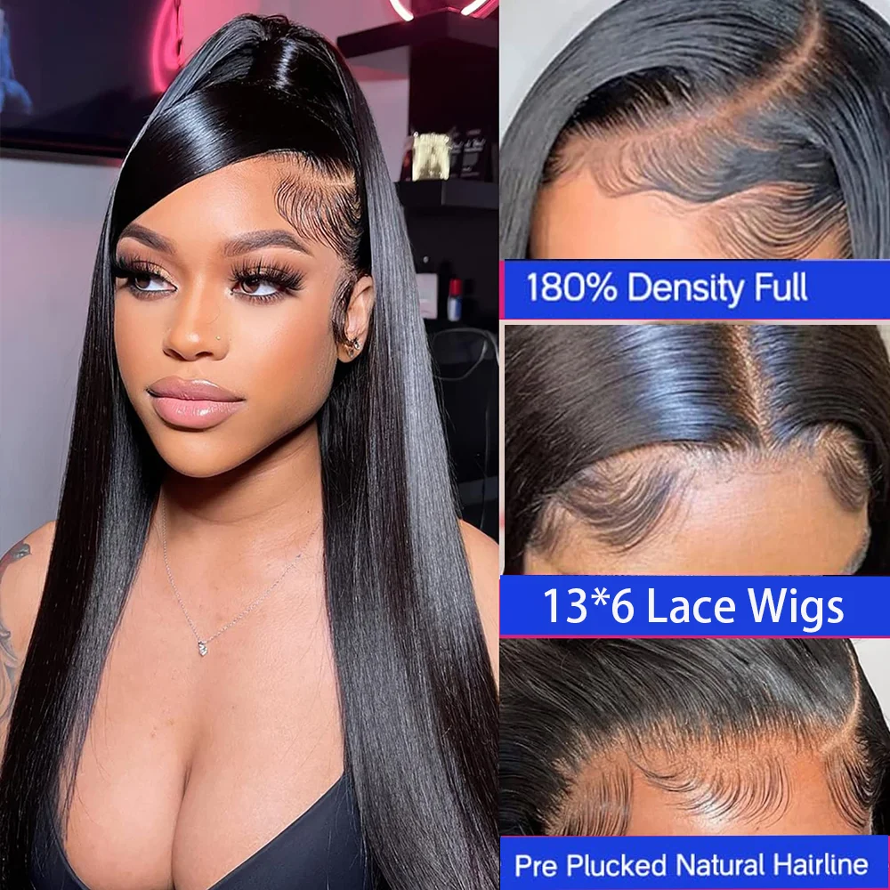 TNICE прямой передний парик 13x6 с человеческими волосами для чернокожих женщин