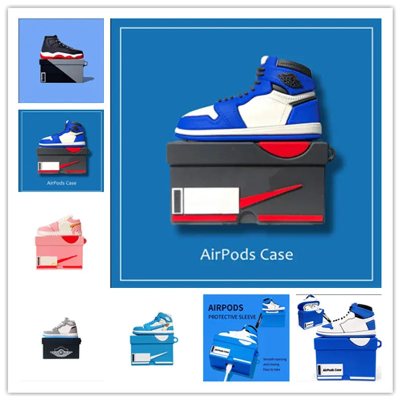 

3D Fashion Sneaker Sport Shoes Earphone Case For Airpods 1 2 Air pods Pro2 Cover Cute Box Silicone Headphones Sport Charing Capa