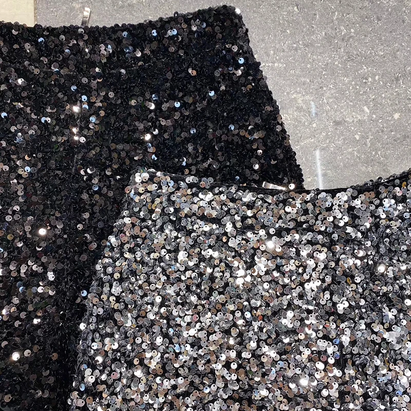 2023 Summer New Retro Fashion Sexy Slimming Jean Shorts High Street Shorts Sequin Shiny Versatile Short Pants Clubwear Hot Pants