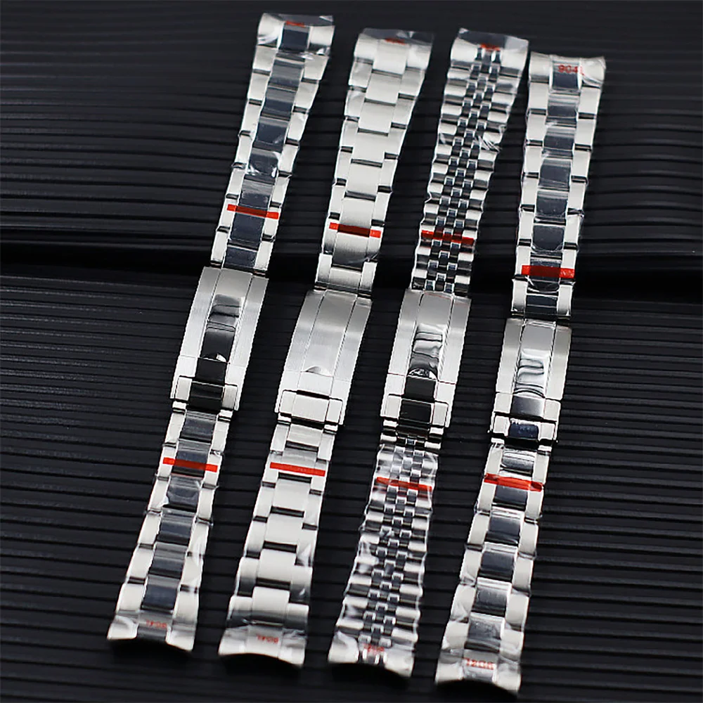

21MM Stainless Steel Strap for 41MM Calendar Case Watch Band Wristband Metal Straps Bracelet Watches Modified Accessories