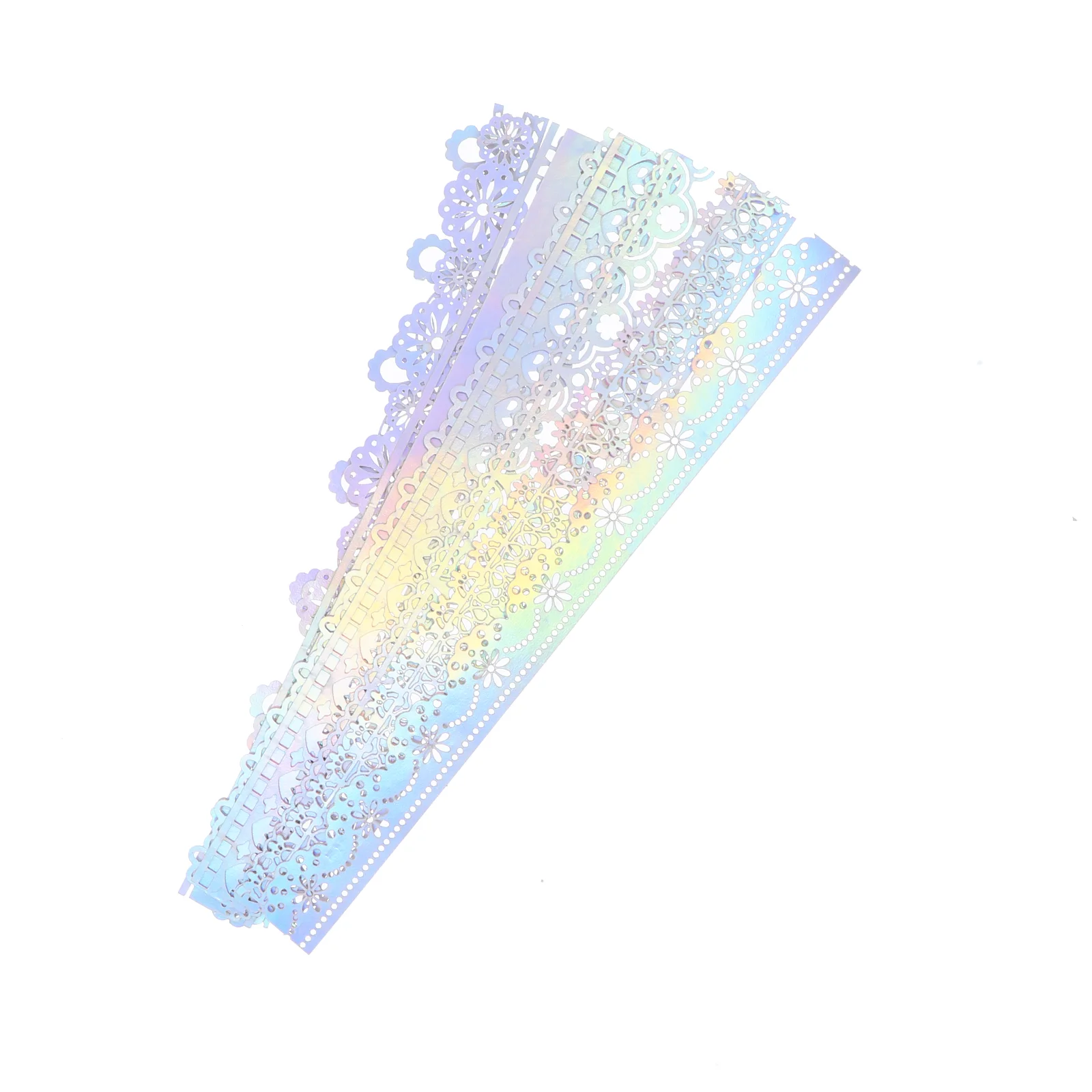 

10 Pcs Pocket Decoration Craft Papers Label Stickers Material DIY Hollow Decorative Lace Scrapbook Hand Account Label