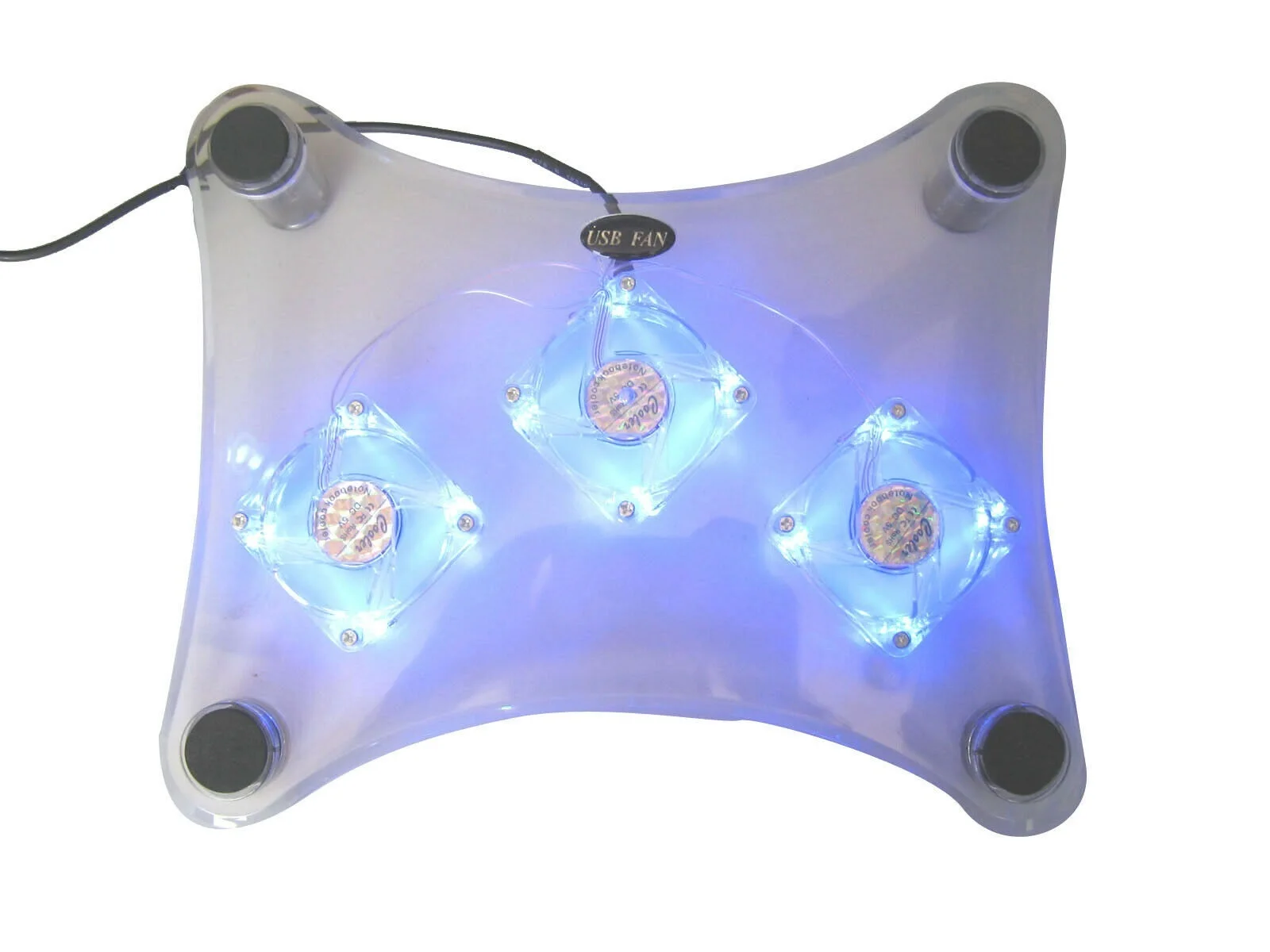 

Прозрачный радиатор для ноутбука с 3 вентиляторами и утолщенной пластиной