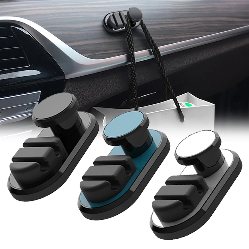 

2 in 1 Mini Cable Line Holder Hook Car Wire Tie Clip Fixer Hooks USB Line Fastener Organizer Car Interior Decoration Accessories