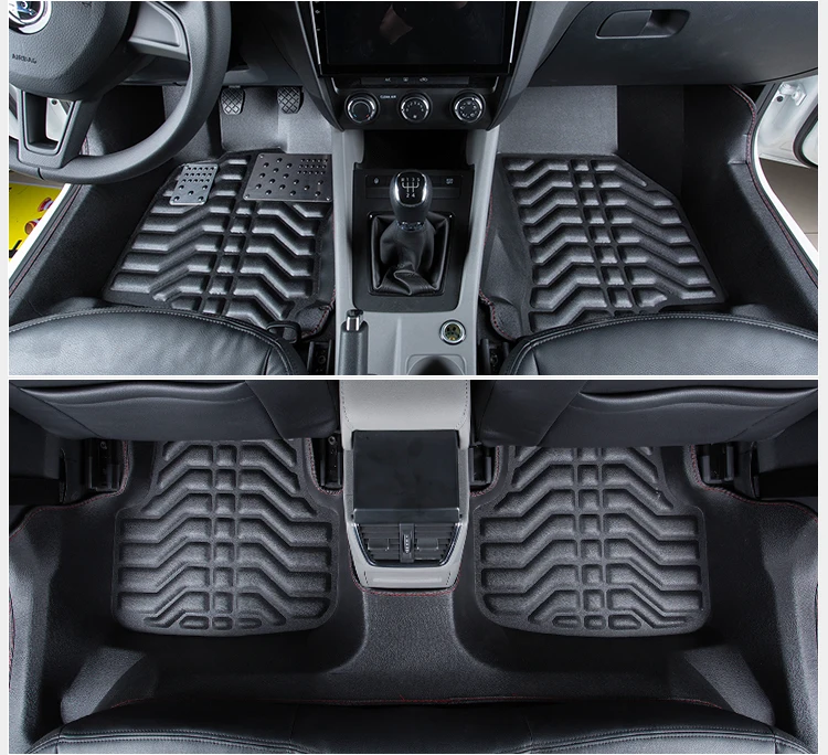 

fiber leather car floor mats for skoda octavia 2005-2019 2018 2017 2016 2015 2014 2013 2012 2011 2010 2009 2008 2007