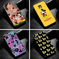 cute mickey minnie mouse phone case for xiaomi redmi note 9 9t 9s 10 10s 10t 10 pro max 5g redmi 10 9 9t 9a 9c black carcasa