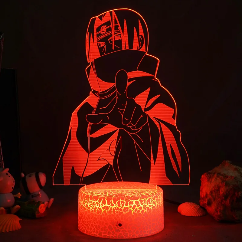 

Ночсветильник с аниме Наруто 3D, креативное украшение Какаси, светодиодный акриловый ночсветильник цветов, детская игрушка, подарок на день ...