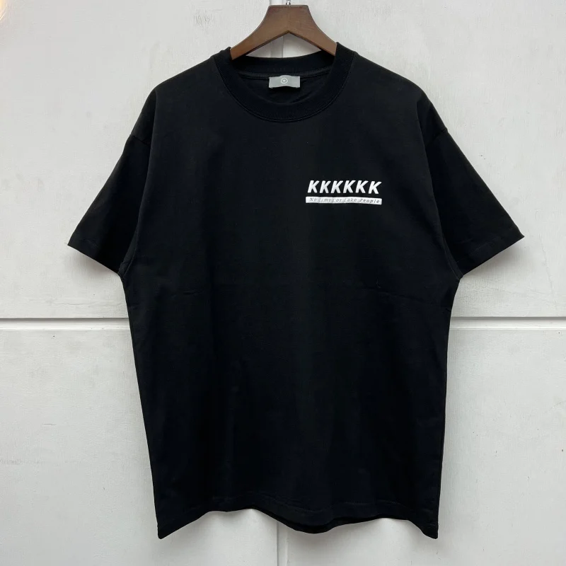 

Men Women Oversize KKKKKK T-shirt Letter Hand-painted Graffiti Print Short Sleeve Tee High Quality Youth Fashion T-Shirt