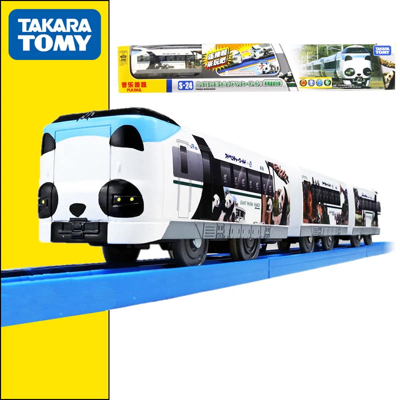

TAKARA TOMY S-24 Electric Three-section Train Panda Travel Sightseeing Electric High-speed Rail Train Toy