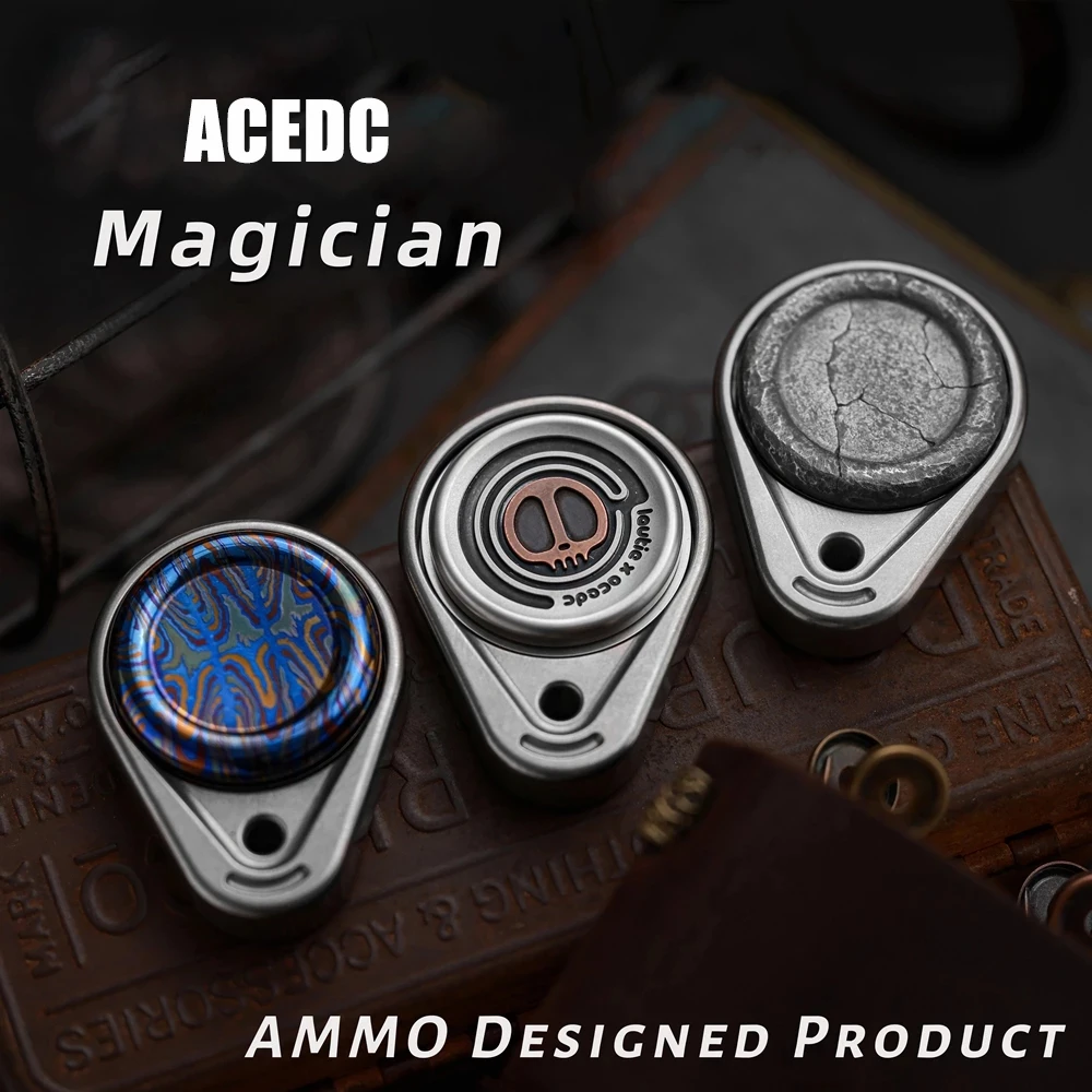 

ACEDC Magician Milk Cap Simulator Pushes Milk Cap Coin Fingertip Gyro Adult Stress Relief Metal Toys EDC Office Desk Play Thing