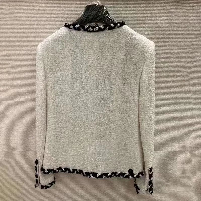 Роскошное и Элегантное однобортное белое маленькое очаровательное пальто для