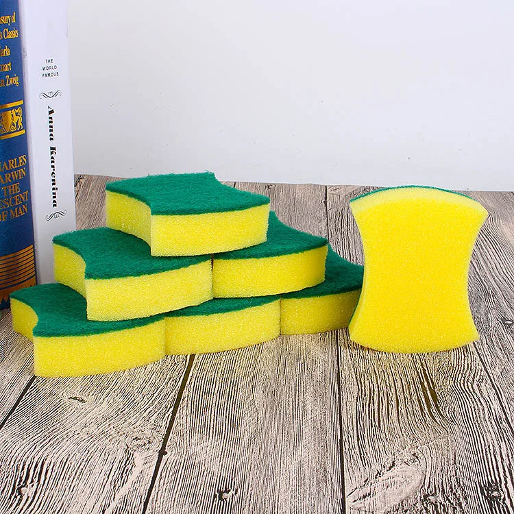 

1 шт., многофункциональная Двусторонняя губка для мытья посуды