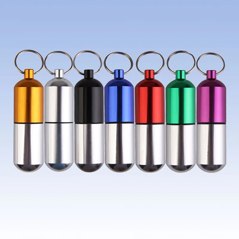 

Large Size Pill Medicine Box Holder Outdoor Cartridge Keychain Waterproof Newly