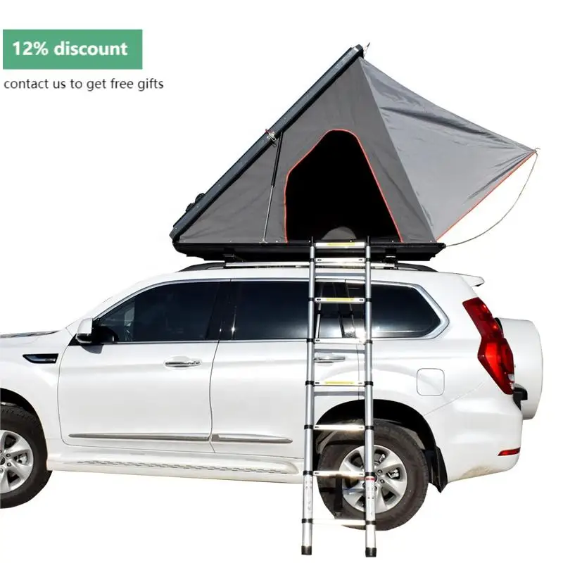 

New Trending Lightweight Roof Tent Overland Comping Tents Aluminium Shell Triangle Car Rooftop Tent