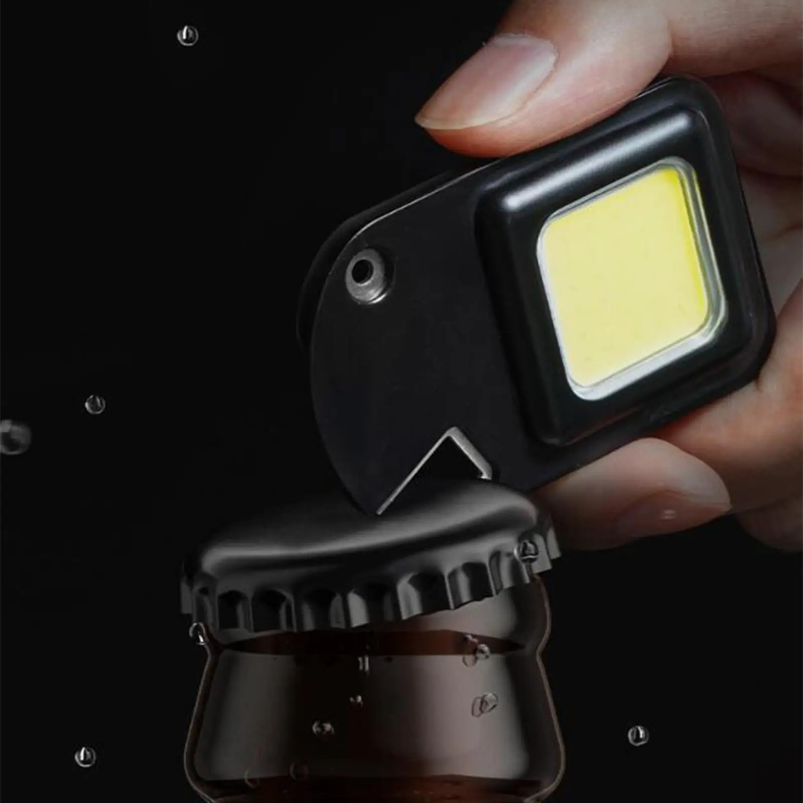 

Small LED Flashlight COB Keychain Light Aluminum Alloy Bottle Opener Walking