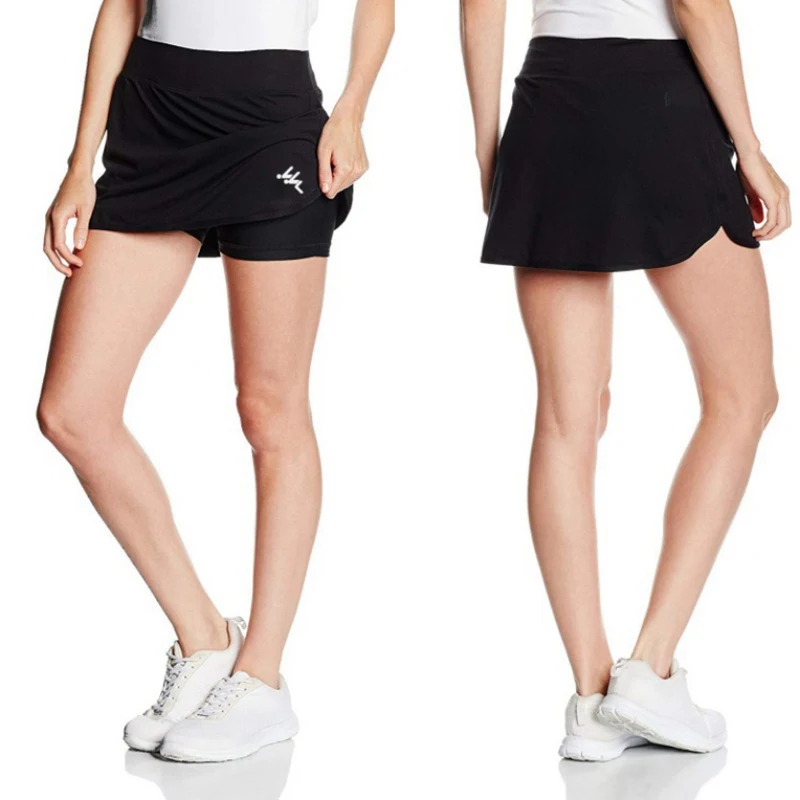 Women's Active Athletic Lightweight Skirt With Pockets Quick Dry Pencil Skirts With Shorts Inner For Running Tennis Golf Workout